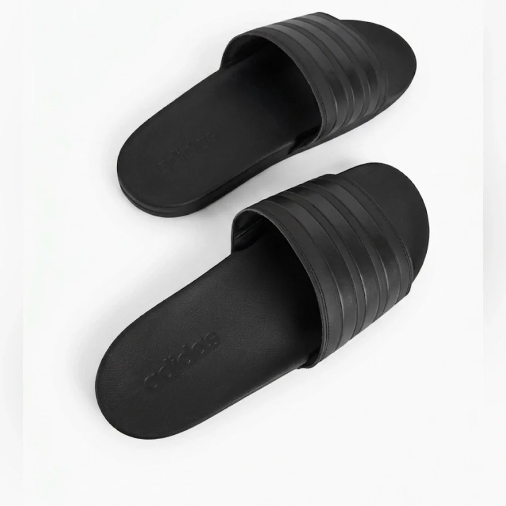 Adidas Men's Black Slide Sandals - Casual Comfort | Size 9
